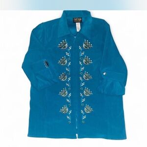 Bob Mackie Vibrant Blue Jacket wearable art